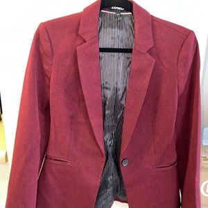 Express Maroon/Burgundy Blazer Suit Jacket Size 4